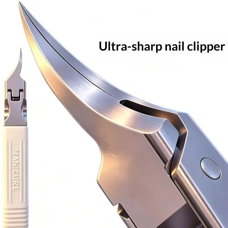 Super Pointed Oblique Ingrown Toenail Clippers  Curved Blade Non Slip Handle For Home Foot Care Personal Grooming Use