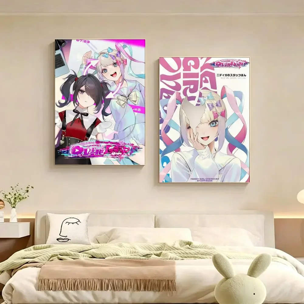 Needy Streamer Overload Poster Poster Multiple Sizes  frameless Creamy Style Wall Art Home Decor For Living Room Bedroom gift
