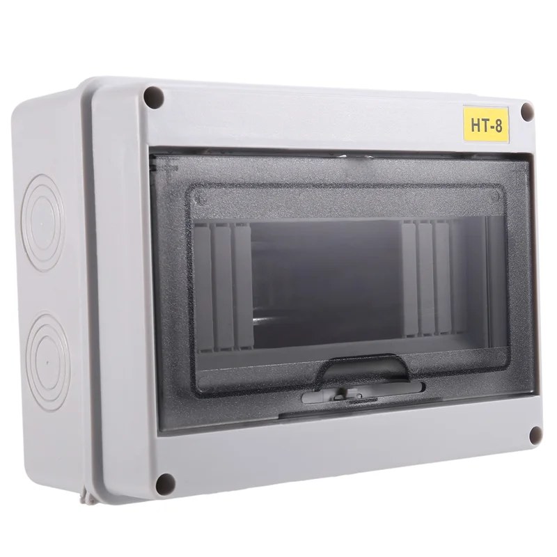 

SOFT-IP65 Mcb Breaker Box Распределительная защитная коробка ABS Power Электронный корпус на DIN-рейку для автоматического выключателя HT-8 Way