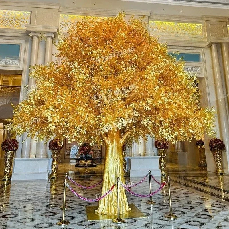 Imitative Tree Golden Banyan Cash Tree Outdoor Shopping Mall Large Red Envelope Golden Tree