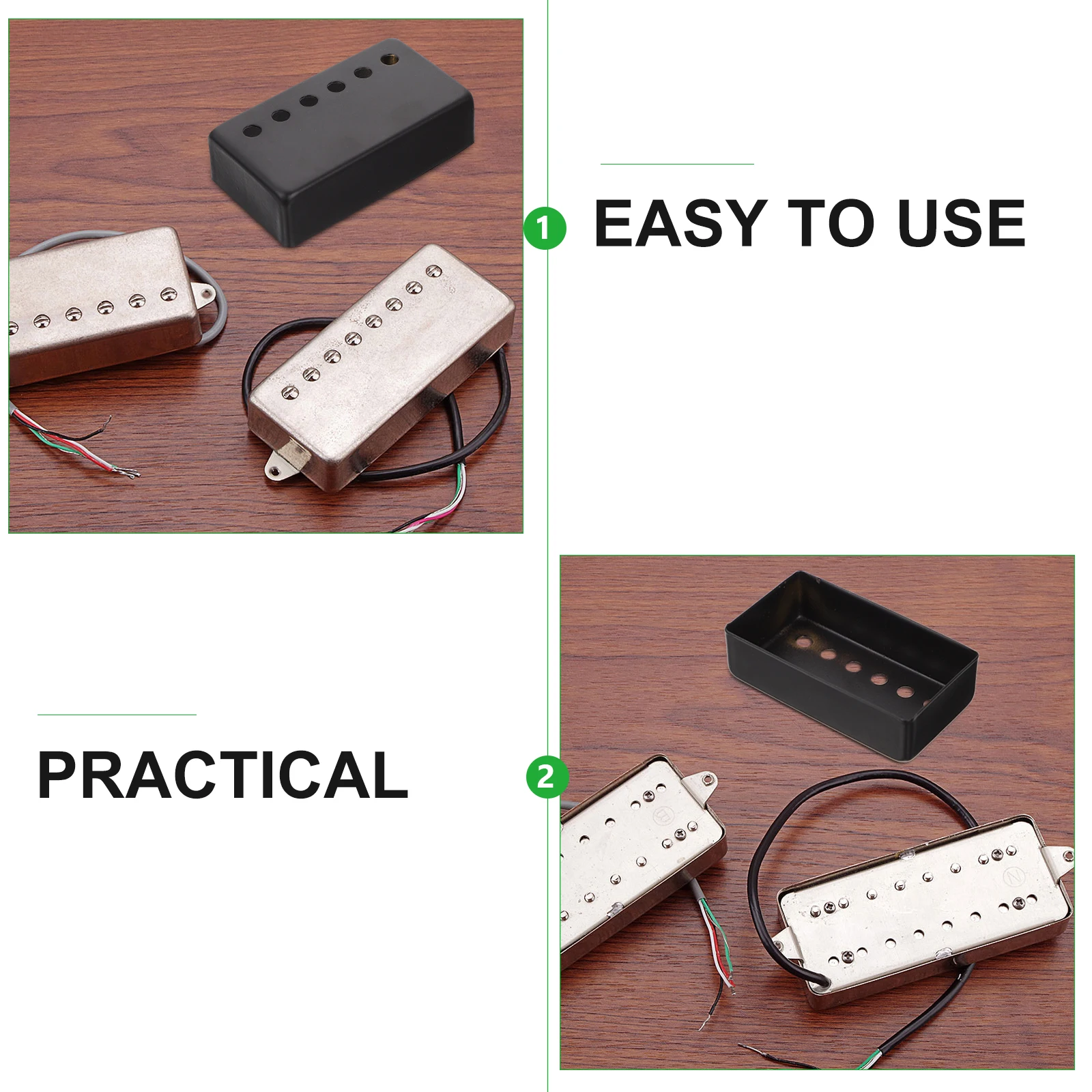 

Guitar Pickup Cover Copper Metal Protective Electric Guitar Accessories Compatible Classic Design Stain Resistant Easy Clean