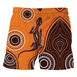 Aboriginal Indigenous Turtle Dot Painting Art Beach Shorts 3D Print Men Women Surfing Board Pants Swimsuits Trunks Kids Clothing
