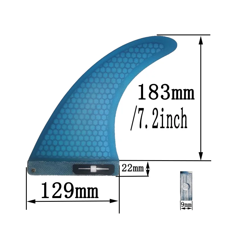 7.2 Inch BiLong FCS II Connect PG Longboard Fin LB Fins US Box SUP Surfboard Center Fiberglass Electric Surfboard Fins