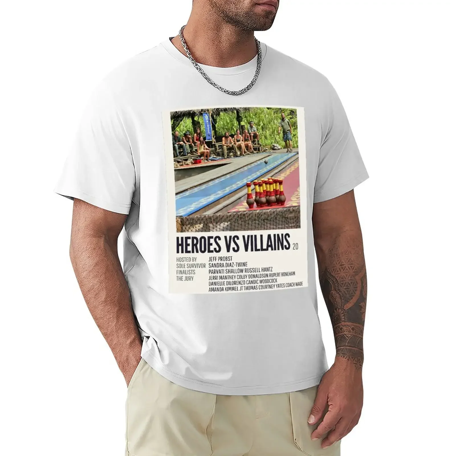 

survivor heroes vs villains T-Shirt heavyweights funnys Men's t shirts