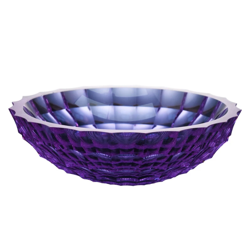 

Modern light luxury creative crystal glass fruit bowl luxury living room coffee table dining room fruit plate