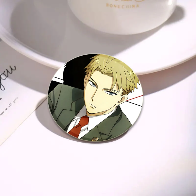 SPY×FAMILY Brooche Round Enamel Pin for Backpacks Decorative Cartoon Badge Fashion Jewelry Accessories Fans Gift Loid Forger
