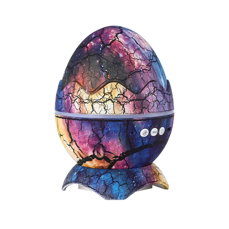 New Crack Transparent Dinosaur Egg Water Ripple Led Star Light Starry Atmosphere Laser Light Nebula Small Night Lamp