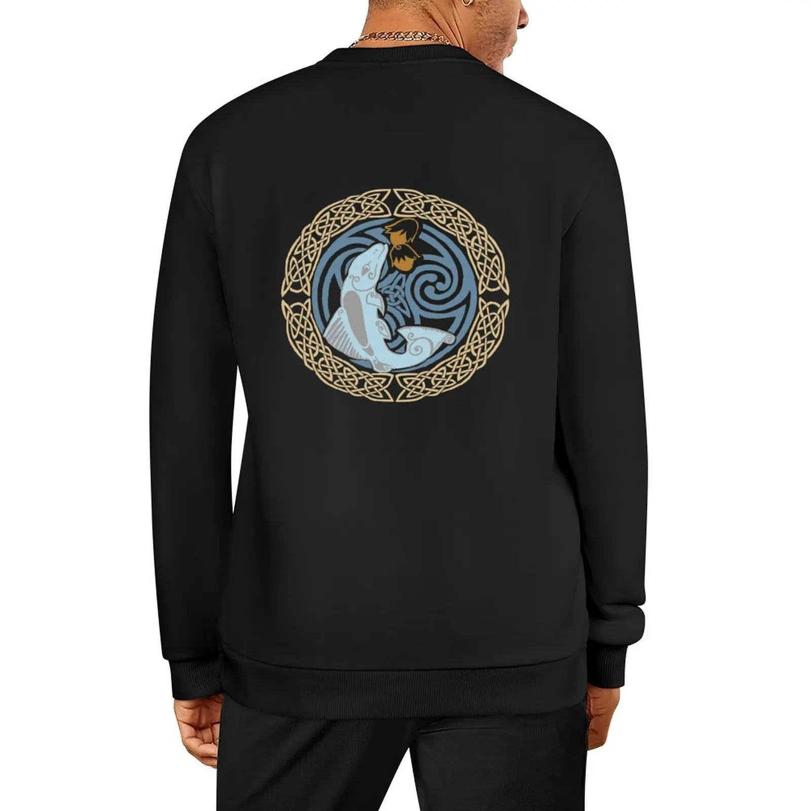 I am a Salmon: in a pool Pullover mens clothing autumn men wear korean clothes oversize sweatshirt
