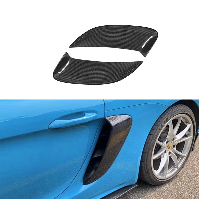 

Carbon fiber air intake grille air vent trim accessories for Porsche 718 Boxster side air vents