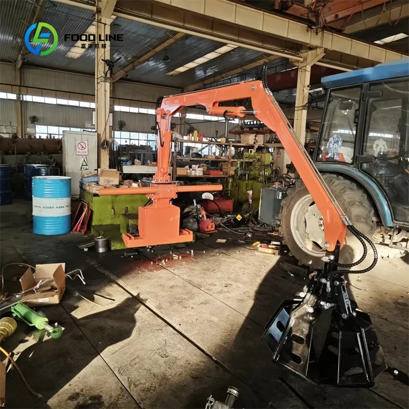Customized Tractor Mounted Hydraulic Palm Fruit Crane Grabber FFB Harvesting Machine for Oil Palm Plantation