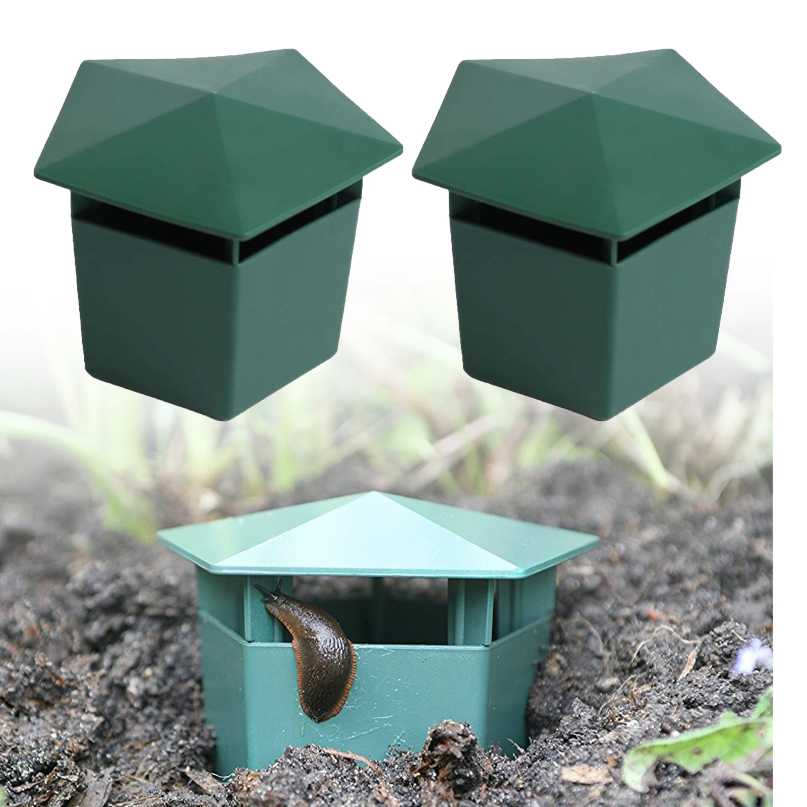 

2pcs Snail Beer Trap for Garden Snail Trap Catching Tool Vegetable Garden Farm Slug Snail Catcher Snail Beer Plastic Box