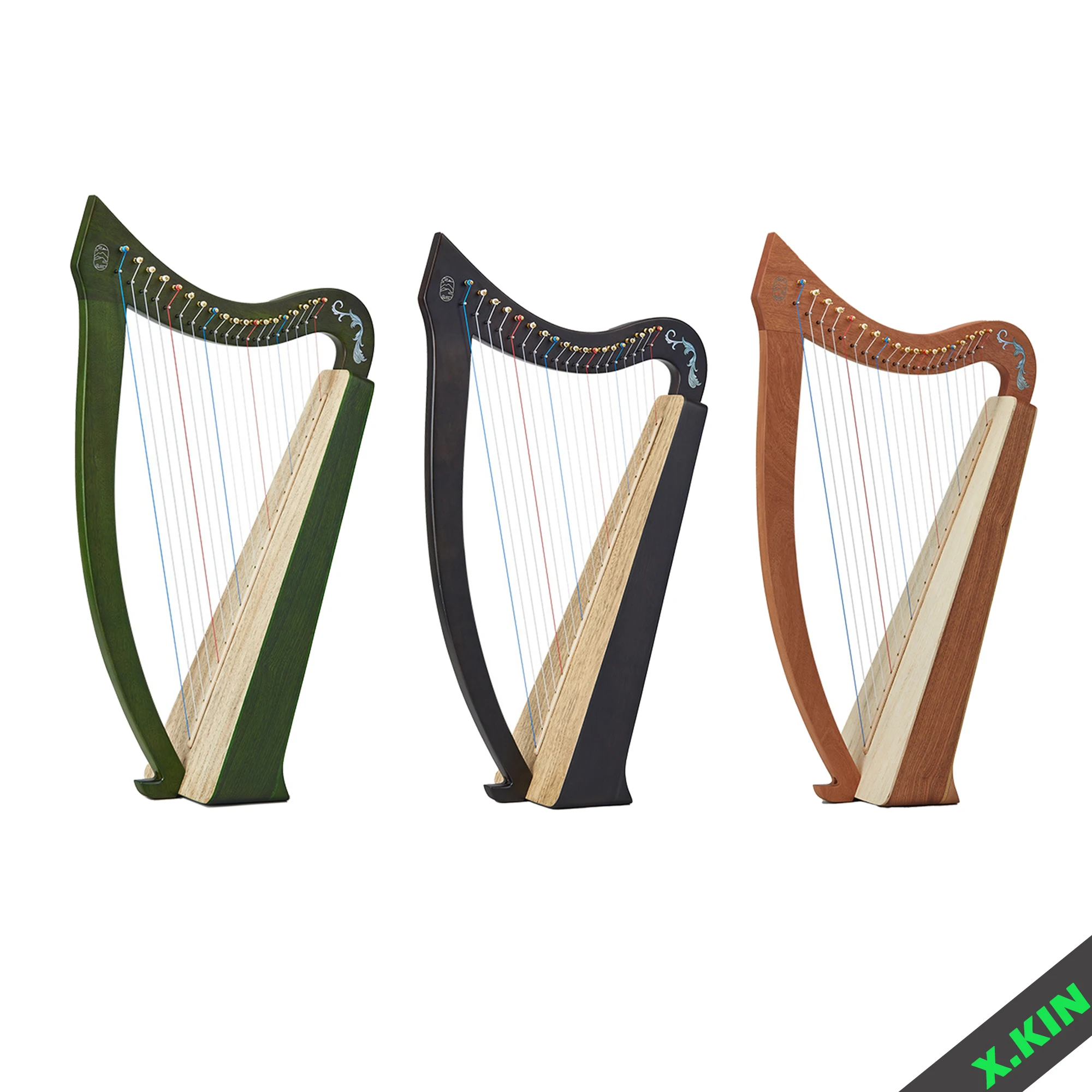 

Solid Wood Harp 19 Strings Portable Harp Beginner Traditional Lyres Adult String Instrument Professional Musical Instruments