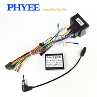 Arnés de cableado decodificador CAN Bus, Mini-ISO/Quadlock de 40/52 pines, Cable Android de 16 pines, para VW Golf Jetta Polo Passat, Leon, Octavia