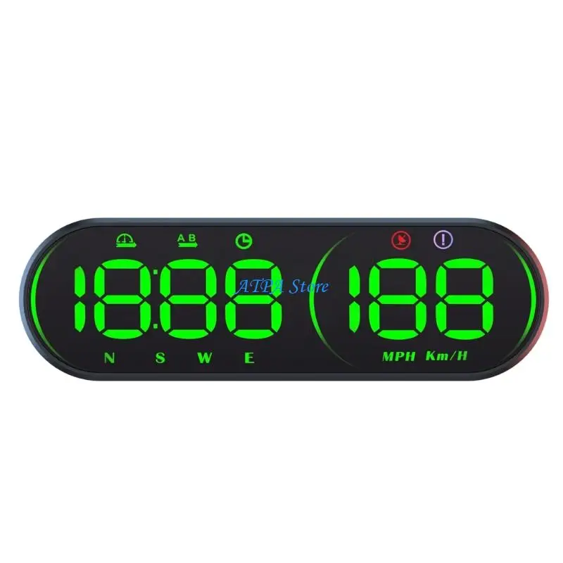 U13C Car Driving Display with Large Digital Speed Readout, Direction and USB Powered Dashboard Placement for Daily Commuting and