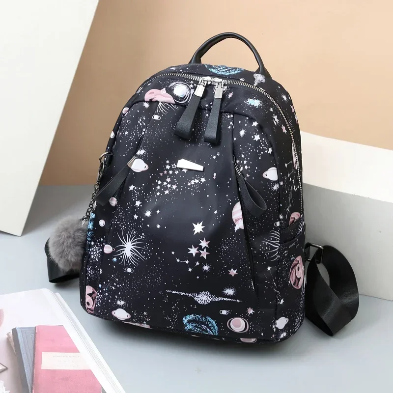 

JBTP New Waterproof Oxford Women Backpack Print Anti-Theft School Bag Female Large Capacity Casual Travel Shoulder Bag