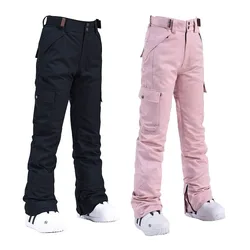 Pantalones de esquí para hombres y mujeres, pantalones de snowboard, pantalones de esquí impermeables a prueba de viento, cálidos para exteriores, equipo de esquí para hombres y mujeres, Invierno