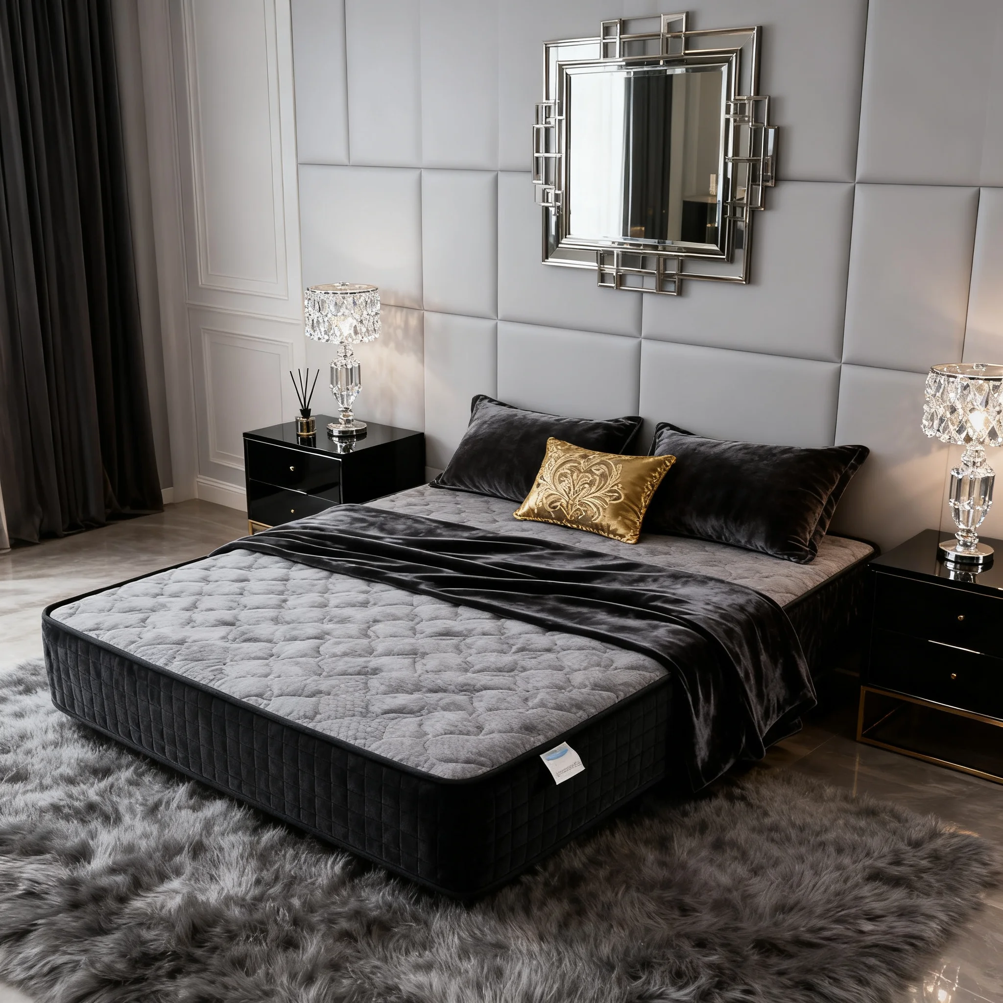 High Quality 5 Star Hotel Hospital Use Foldable Pocket Spring Hybrid Mattress 7 Zone Memory Foam Queen King Sizes