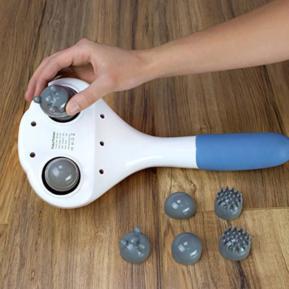 

Double Head Handheld with Electric Percussion for Deep Tissue Relief Multiple Speeds Full Body Use Ideal Gift White