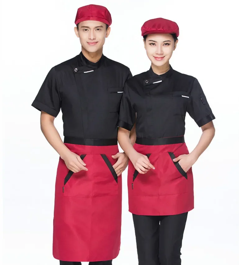 เชฟเสื้อผ้ายาว/สั้นแขน Breathable Chef เครื่องแบบร้านอาหารร้านกาแฟอาหารบริการ Unisex Chef แจ็คเก็ต