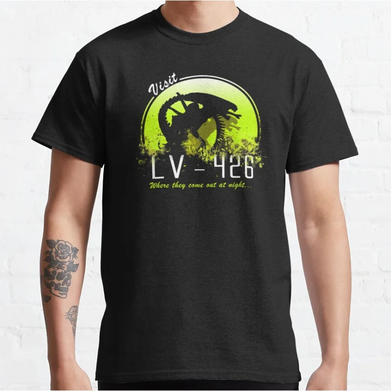

Visit LV - 426 sci fi Alien Horror aliens movie scary Space Monster Xenomorph Graphic T Shirts large size Adult tops S-6XL