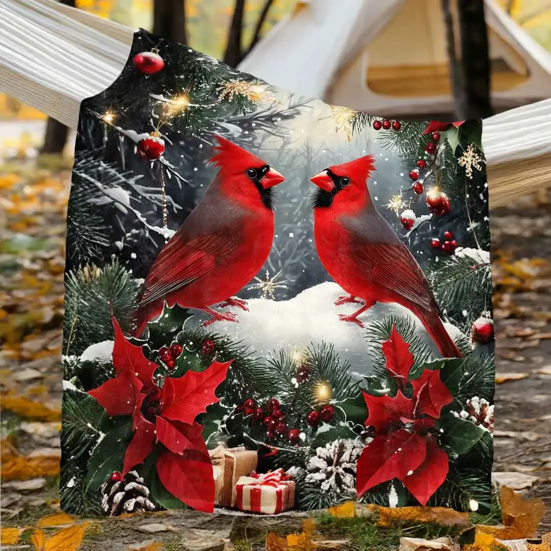 Cardinal Throw Blankets Warm Soft Plush Knee Blanket For Winter Office Bedroom Sofa Travel Gifts Home Decor