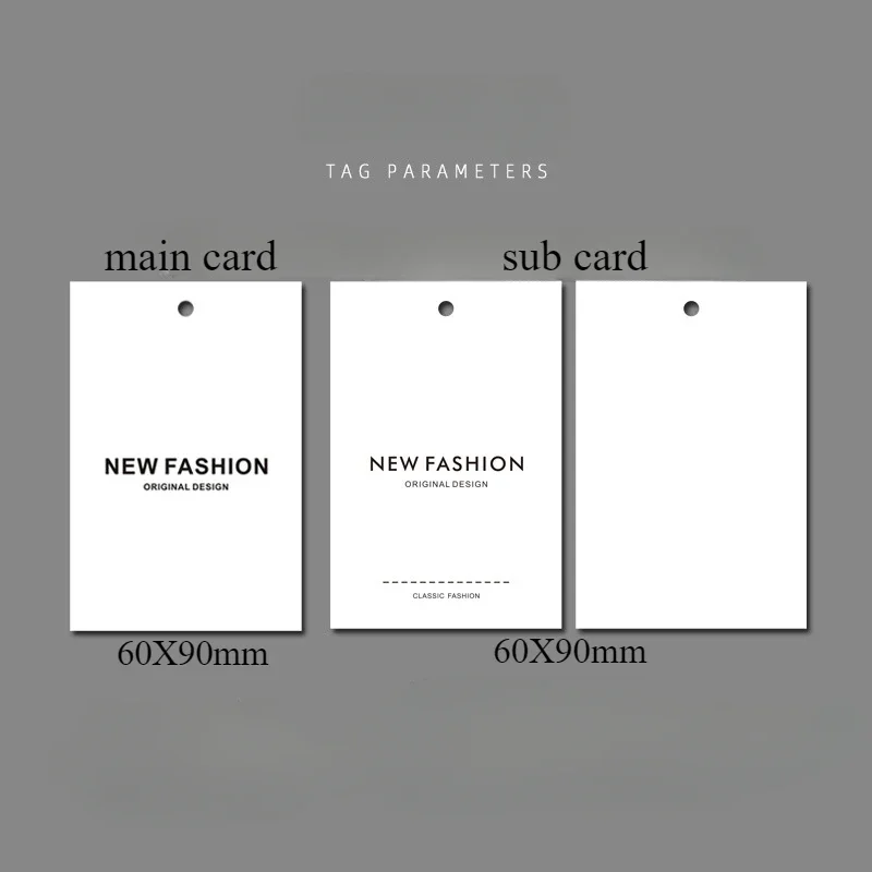 100pcs Cotton and Linen Canvas Universal Hangtags Clothes Logo Hanging Tags Business Paper Tags Hang Cards Printing with String