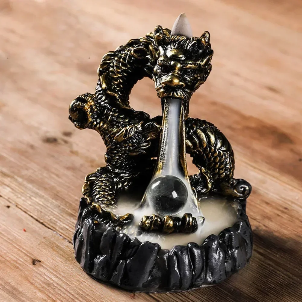 

Dragon Incense Burner Creative Home Decor Cones Backflow Diffuser Backflow Stick Incense Burner Home Decor Aromatherapy Ornament