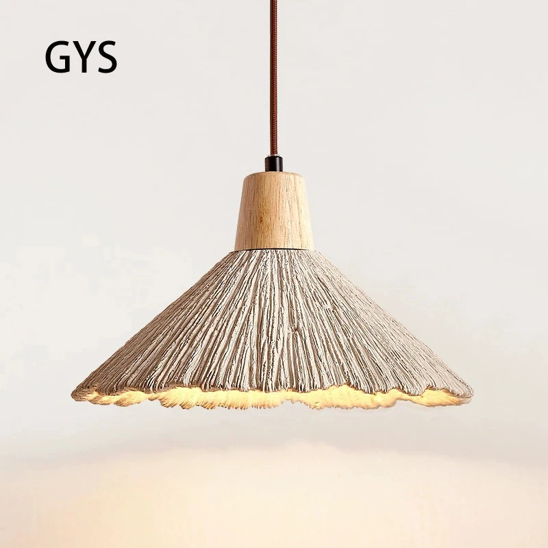 cimento led pendant lamp for bedroom bedside chandelier cream estilo retro hanging light wabi sabi decoracao para restaurante bar casa 01