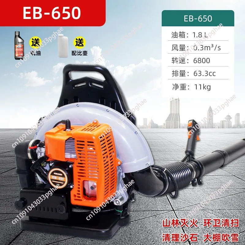 EB650 Gasoline Hair Dryer, 2-Cycle Backpack Leaf Blower, Powerful Clearing Performanc