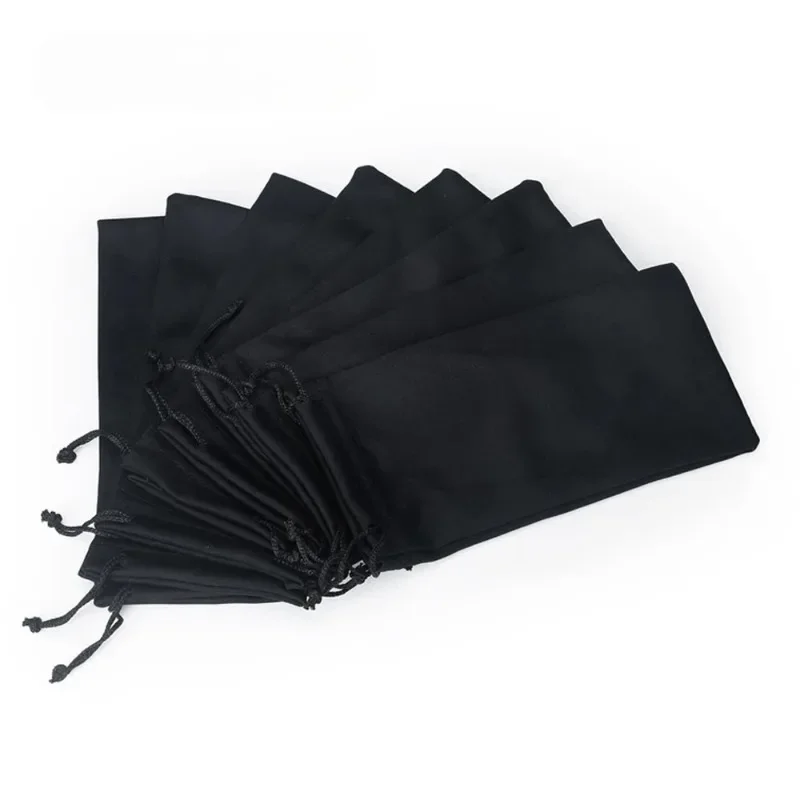 10 Pcs Soft Waterproof Sunglasses Bag with Drawstring Microfiber Dust Proof Pouch Portable Carry Case for Eyewear