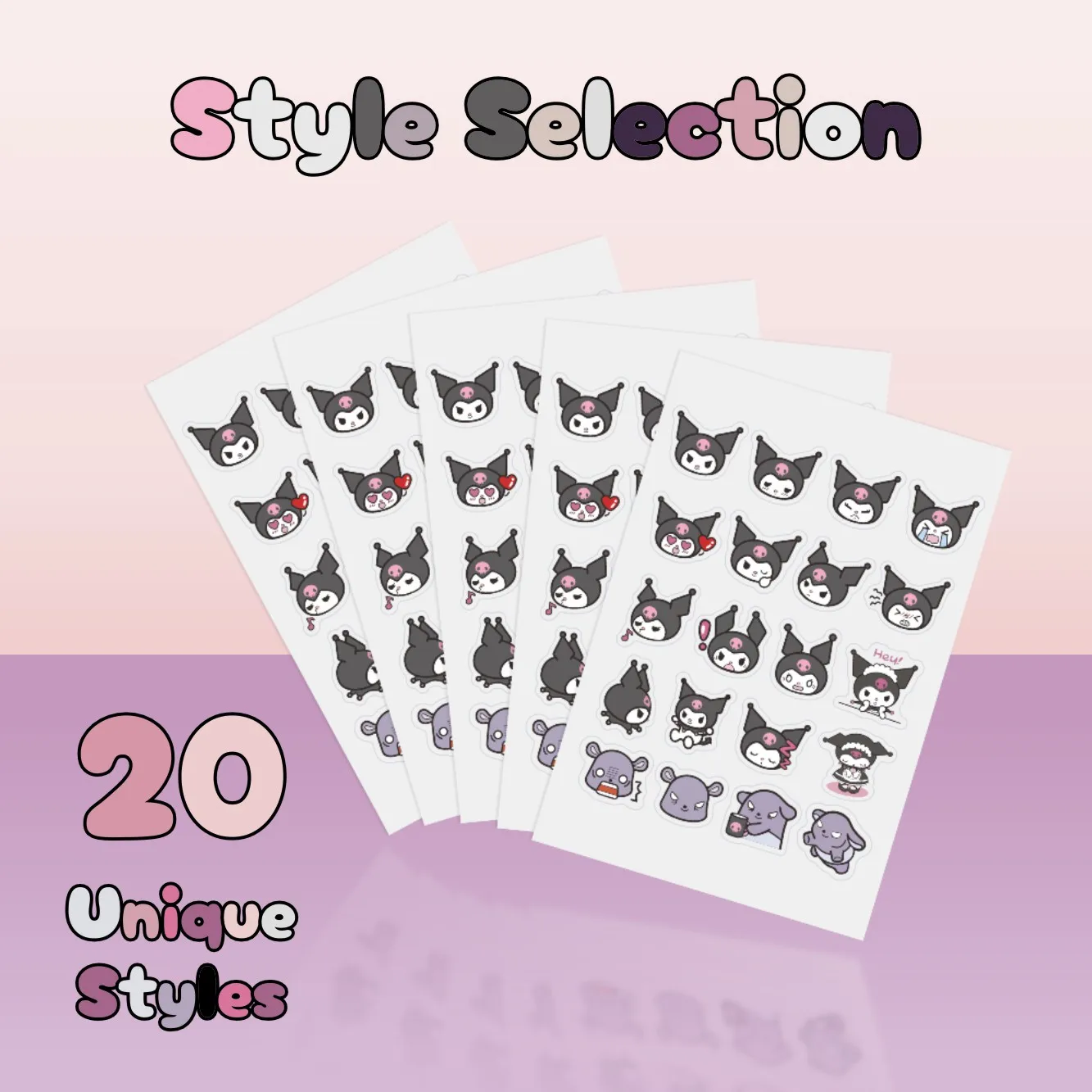 40/100PCS  Adorable Cartoon Kuromi Soft Zit Cover Stickers, Clear Hydrogel Facial Spot Patches view 6