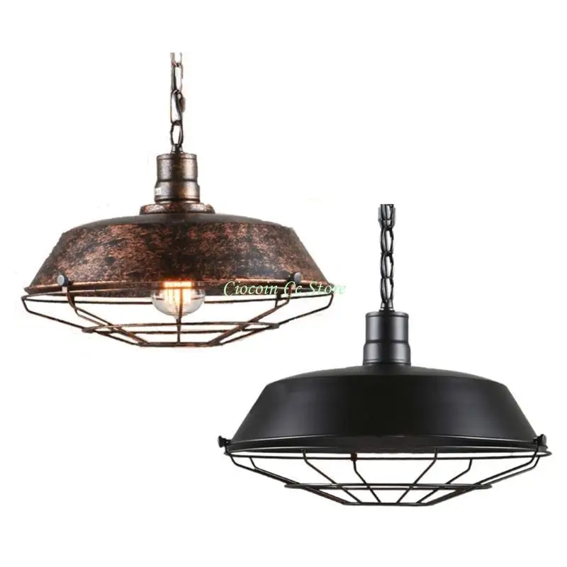 X90F Modern Industrial Metal Hanging Lamp Shade Easy Installation Metal Texture Elegant Lighting Fixture for Home Projects