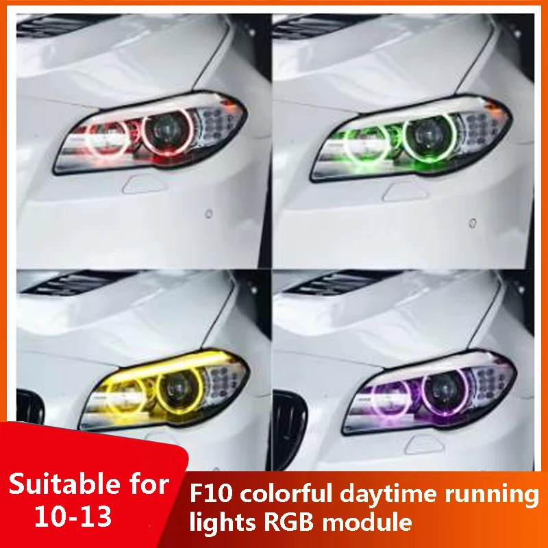 Applicable10-13Early BMW ModelF10Colorful Daytime Running LightsRGBModule Mobile PhoneAPP+Remote Control
