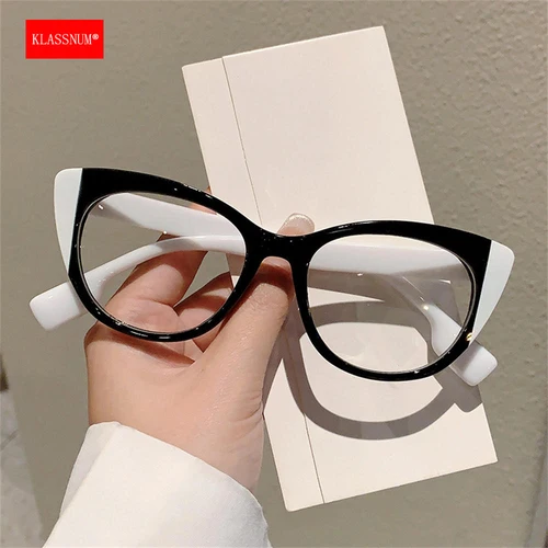 KLASSNUM 여성용 고양이 눈 안경 프레임, 블루 라이트 방지 안경, 투명 야외 UV400 쉐이드, 빈티지 컴퓨터 플랫 안경 2024 Best5 KLASSNUM 여성용 고양이 눈 안경 프레임, 블루 라이트 방지 안경, 투명 야외 UV400 쉐이드, 빈티지 컴퓨터 플랫 안경 2024 Best5