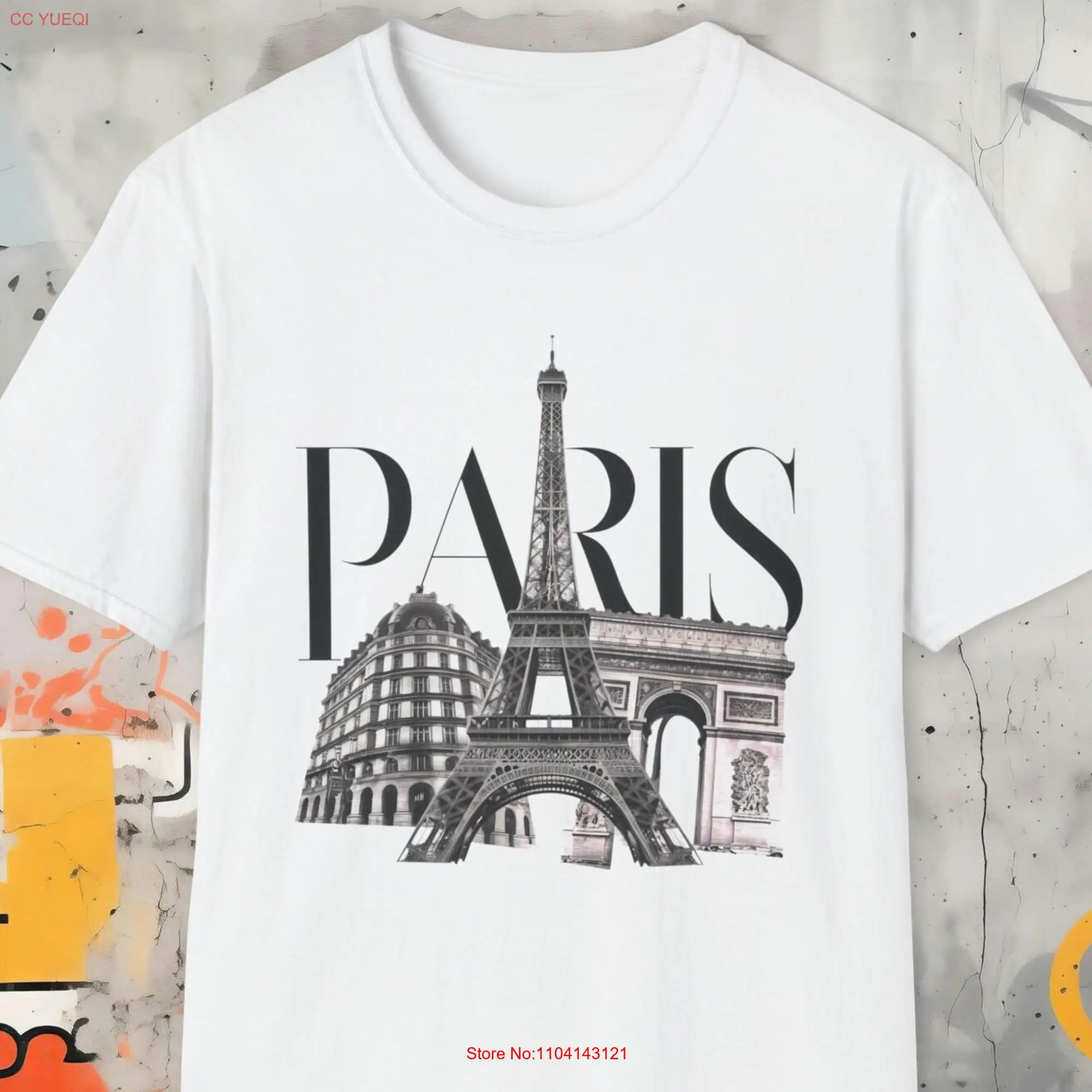 French Paris Fashion Collage T Shirt Embrace Parisian Elegance with This Soft Casual Vintage A Chic in 8 Colors