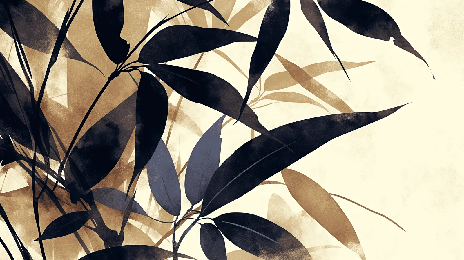 Customized 3D printed wallpaper, mural, leaf wallpaper, Japanese style