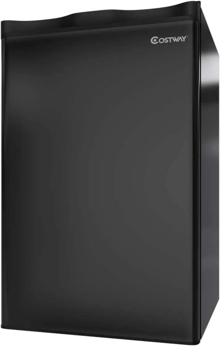 

COSTWAY Compact Refrigerator, Single Door 3.2 CU.FT. Mini Fridge Compartment with Adjustable Thermostat and Removable