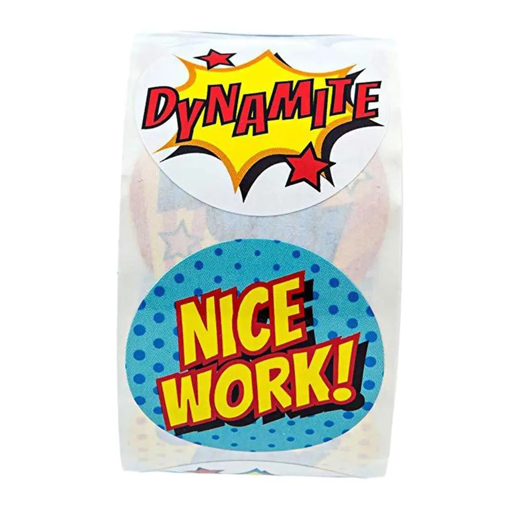 500x/Roll Theme Rewards Stickers for Kids School Education Props