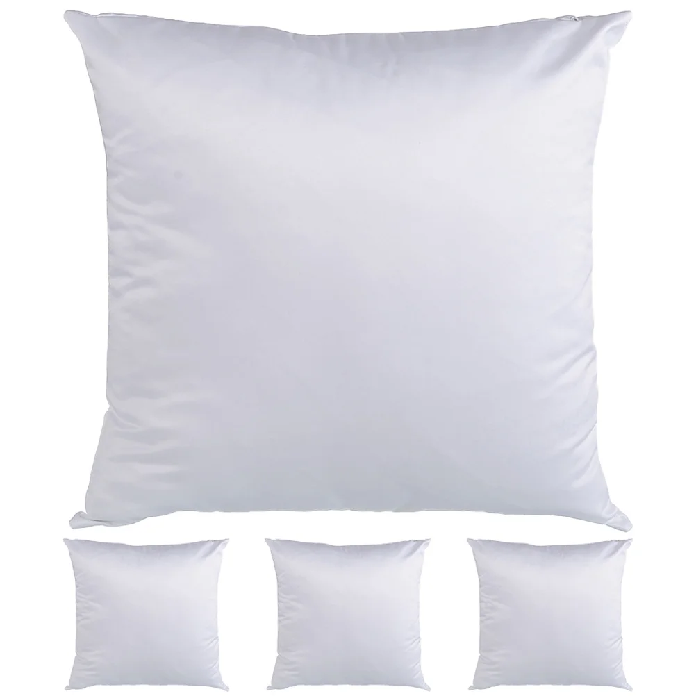 

Heat Transfer Pillow Covers 4Pcs White Blank Sublimation Cushion Cases DIY Printable Sofa Cover Soft with Zipper