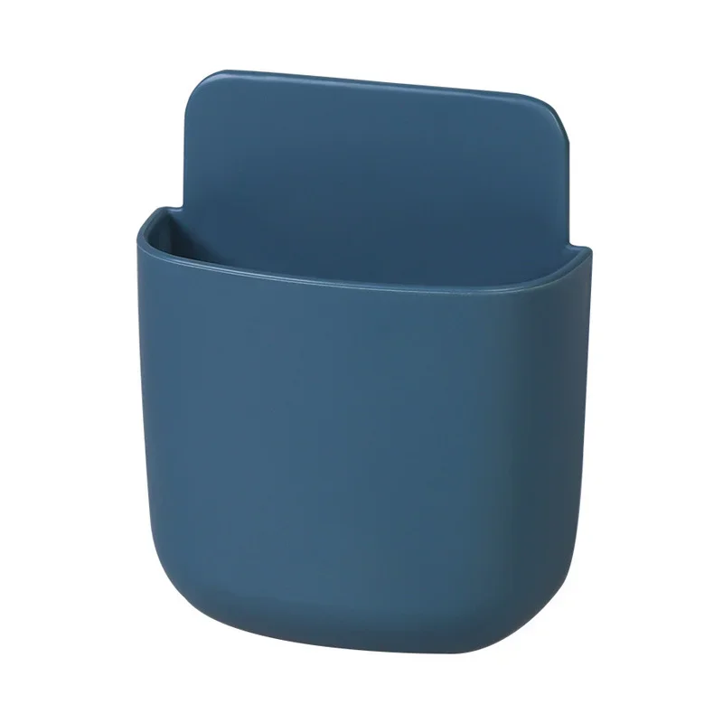 Home Office Wall Mounted Self-adhesive Storage Box for Air Conditioner TV Remote Control Mobile Phone Holder Pen Organizer