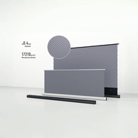 Floor Rising Electric Projection Screen 100''-150'' Anti-Light Perforated Acoustic Transparent Material 4K HD Home Cinema