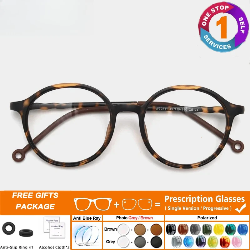 

Acetate Progressive Prescription Glasses Women Multifocal Optical Myopia Eyeglasses Men Retro Round Eyewear Luxury Brand 2025