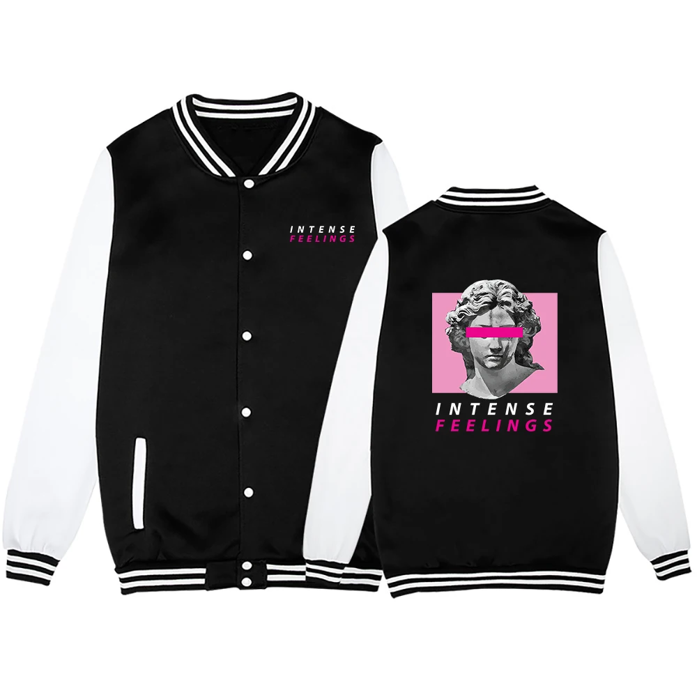 

Vaporwave Aesthetic Intense Feelings Statue Mayan Print Men Long Sleeves Hip Hop Clothes Creative Fashion Tops Man Baseball Suit