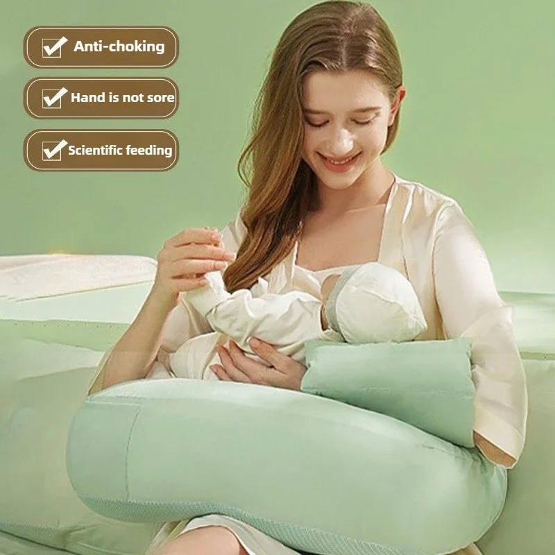Ergonomic Nursing Pillow with Waist Support - Breathable Baby Feeding Cushion & Lactation Hug for Comfortable Breastfeeding