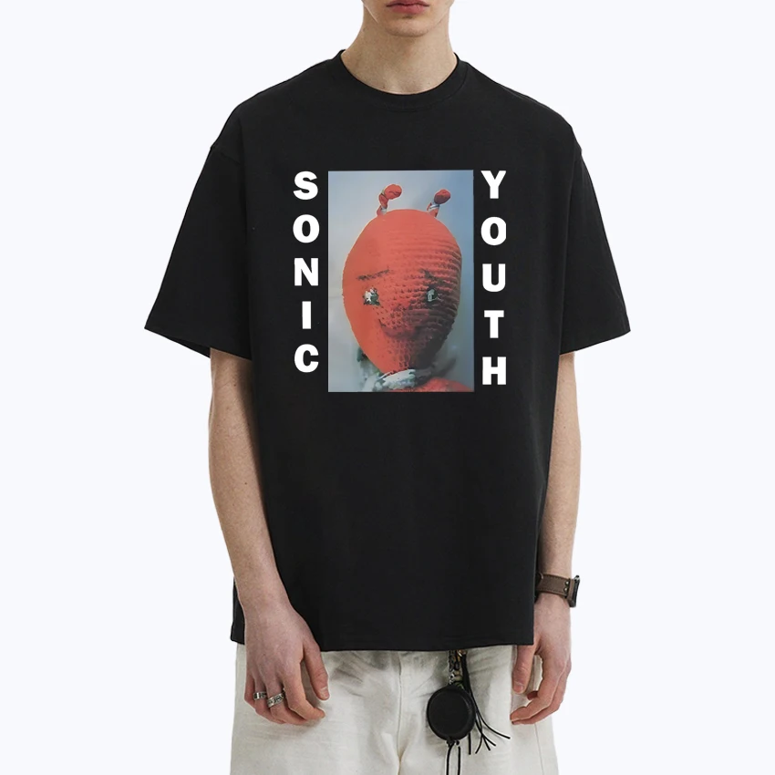 

Hot sale Sonic Youth T shirt Crew Neck Oversized Men Women streetwear 100% Cotton short sleeve t-shirts Unisex Funny Summer Tops