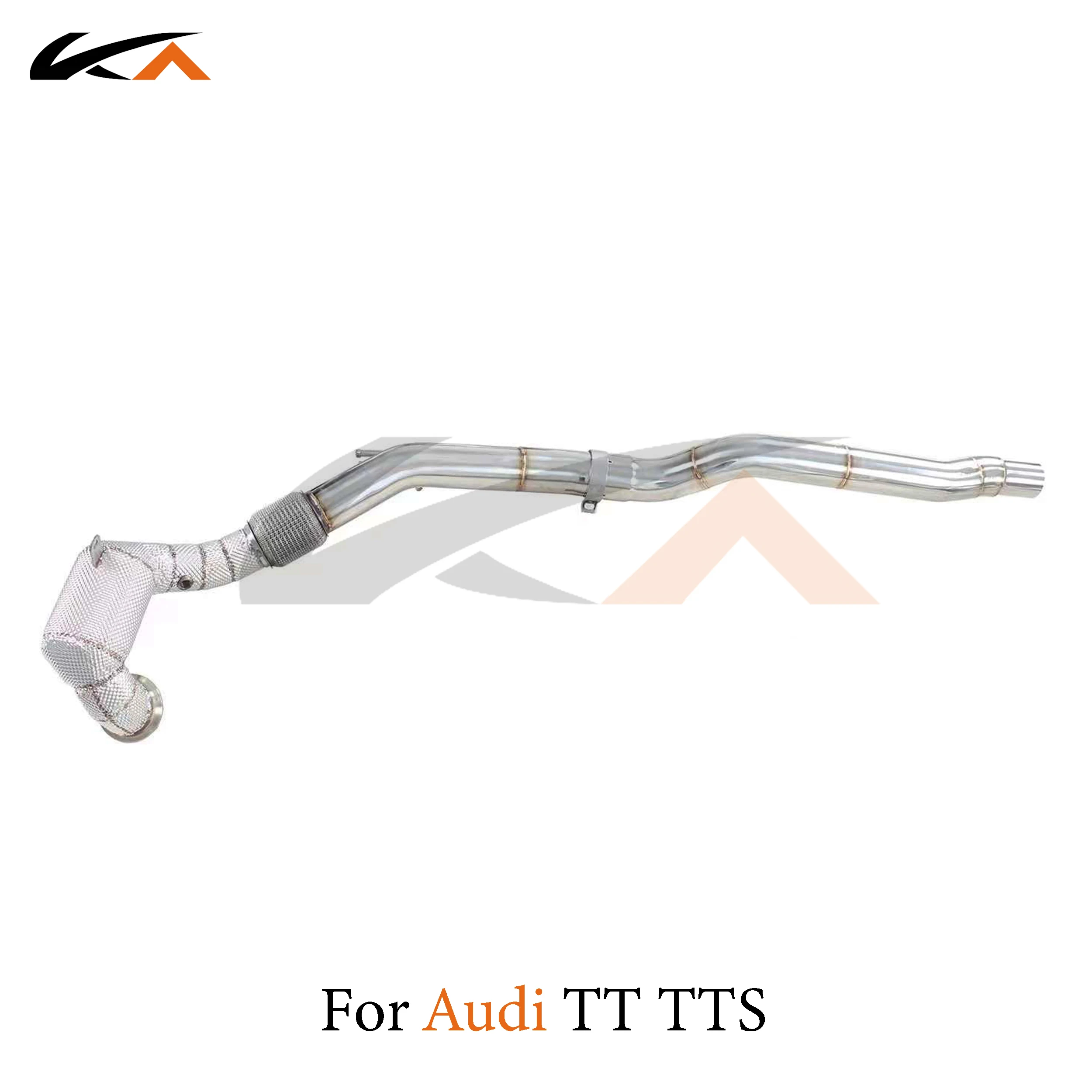 KA Tuning downpipe exhaust stainless steel headers for Audi TT TTS 2.0T performance auto parts heat shield catalysis