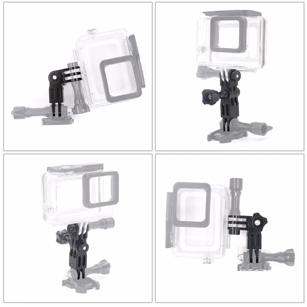 CNC-Aluminium-Drei-Wege-Schwenkarm-Montageadapter für GOPRO Hero 13 9 8 7 6 4 5 Sitzung DJI Yi SJcam EKEN AEE Sony Action-Kamera – Detail 3