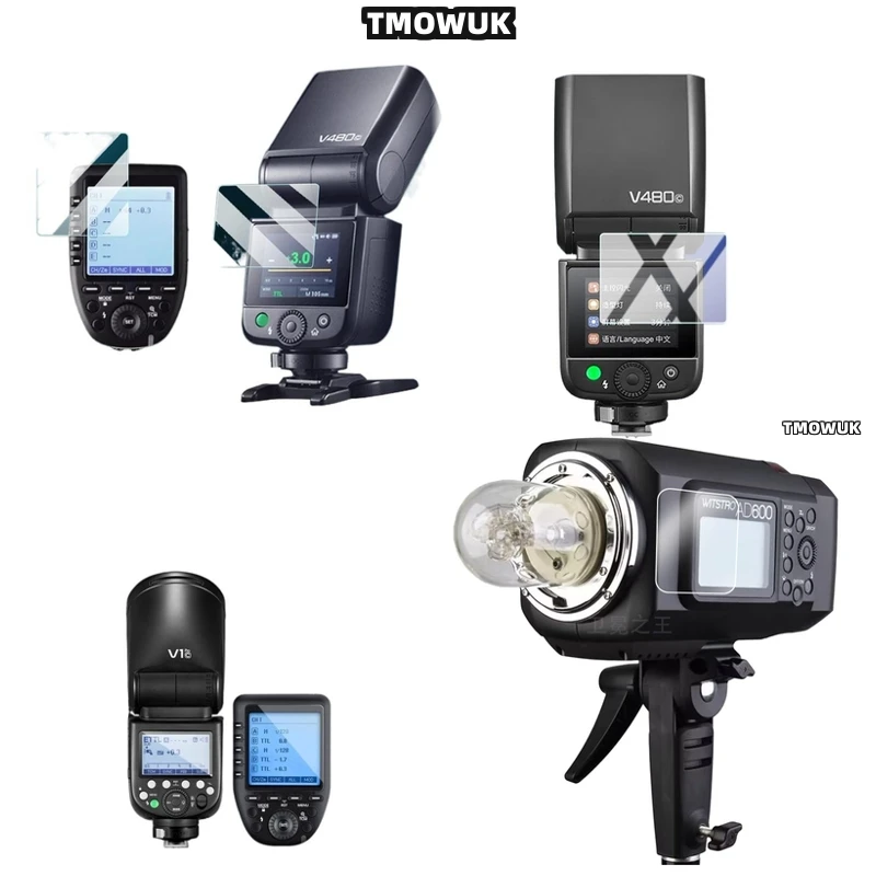 

For Godox X3 V100 V1 Pro AD600BM V860 III V850 III TT685 II V480 - Anti - Reflection & Fingerprint - Resistant Tempered Glass