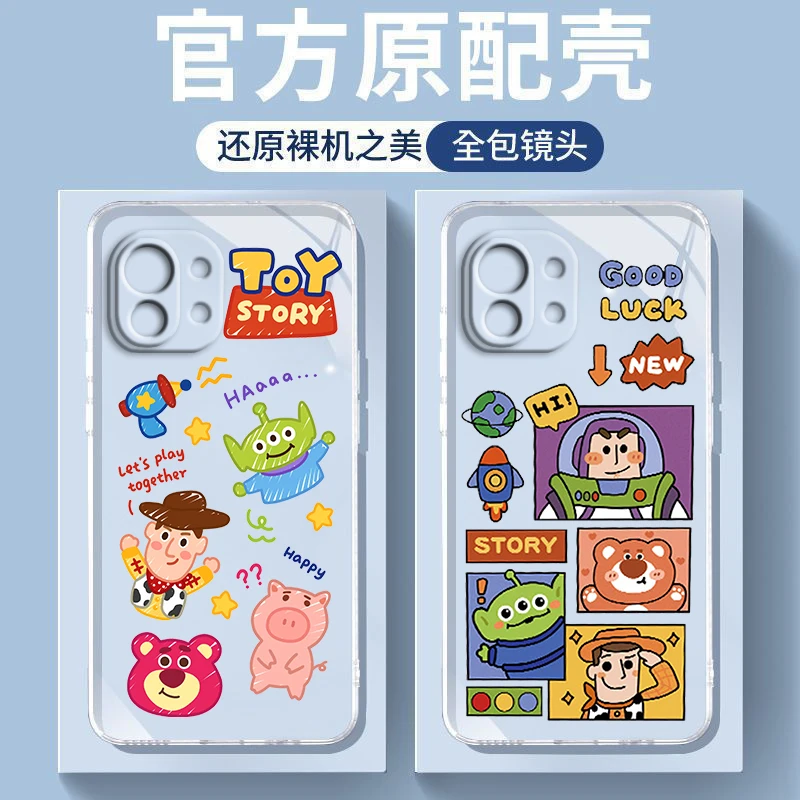 Buzz Lightyear Toy Story Disney Phone Case For Xiaomi Mi 13 12X 12S 12T 12 11 11T 11i 10T 10 Pro Lite Ultra 5G 9T Transparent