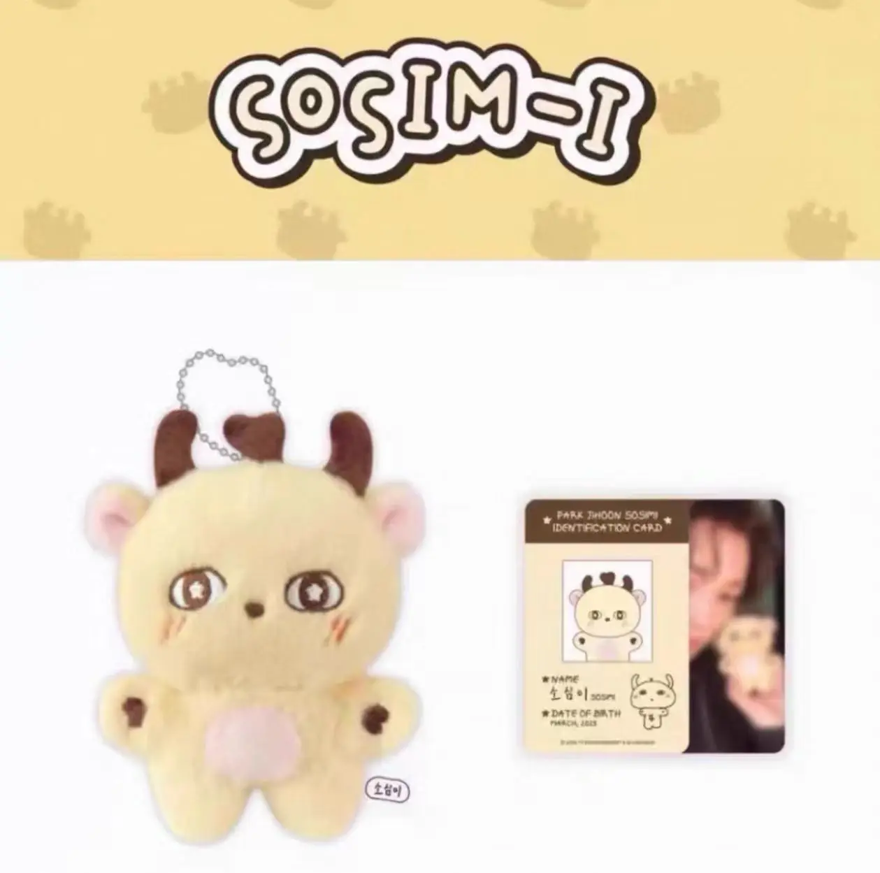박지훈 PARK JI HOON sosim keychains with card set  official original